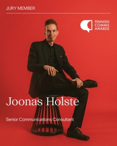 Joonas Holste Finnish Comms Awards -tuomaristoon